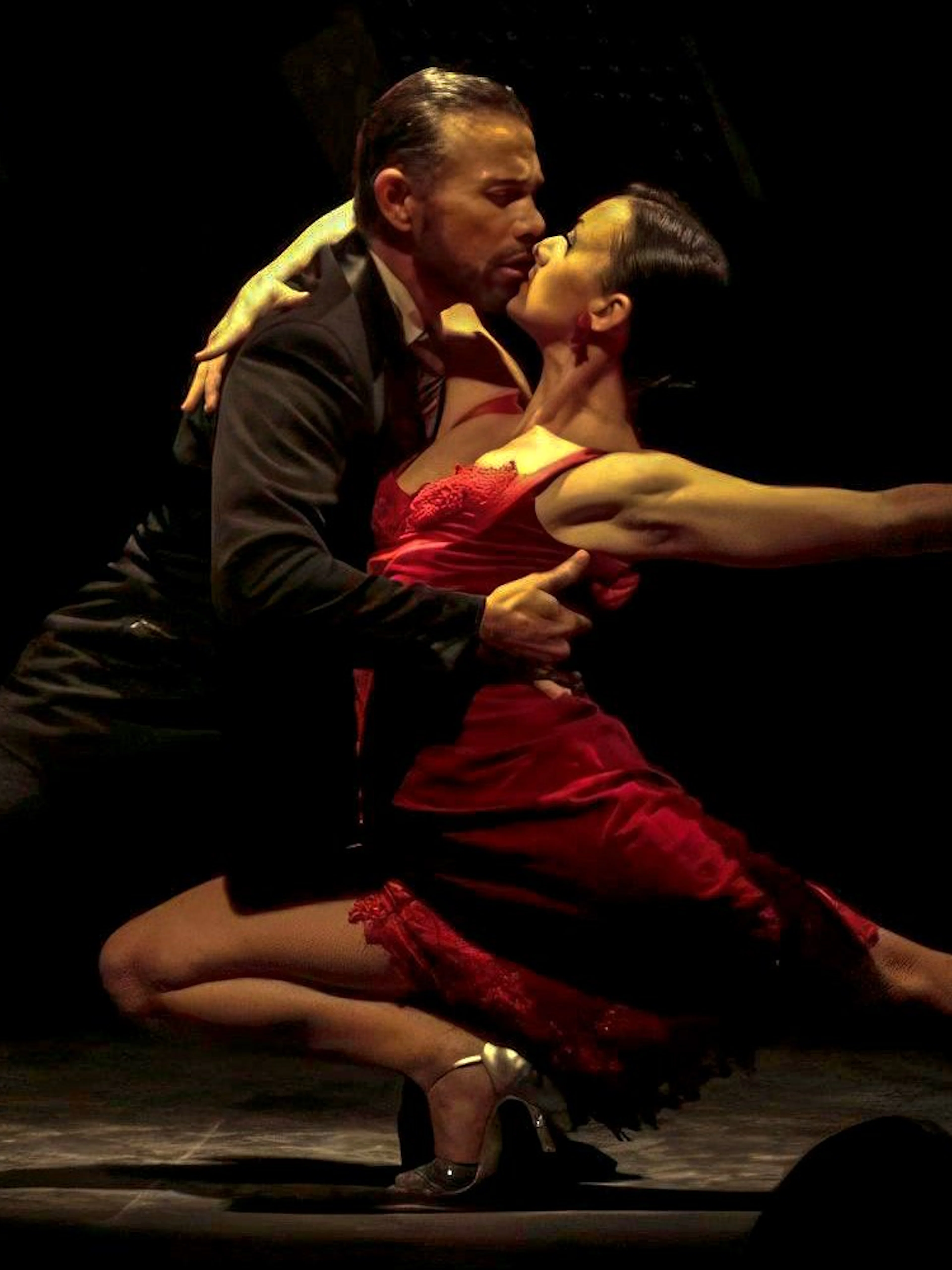 Dancers performing at Homero Manzi Tango Show in Buenos Aires.