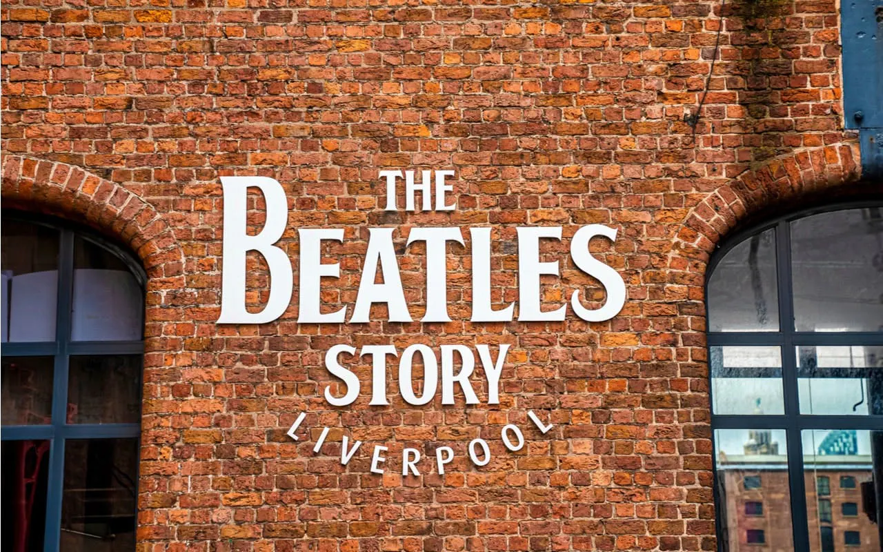 The Beatles Story museum entrance in Liverpool.