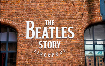 The Beatles Story museum entrance in Liverpool.