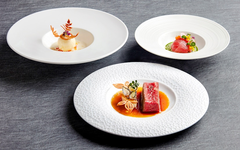 Singapore cable car sky dining dishes by Chef Mathew Leong.