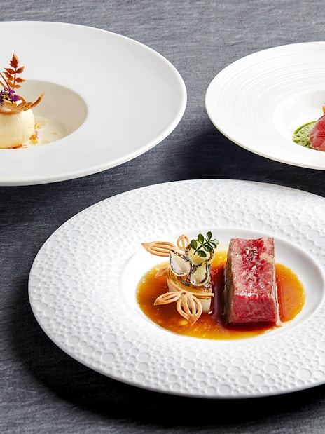 Singapore cable car sky dining dishes by Chef Mathew Leong.