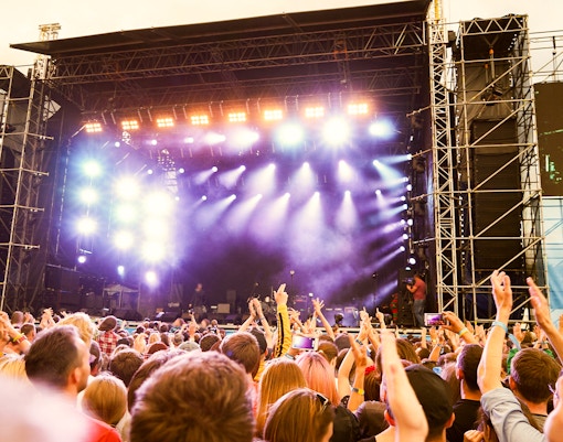 Crowd enjoying live music