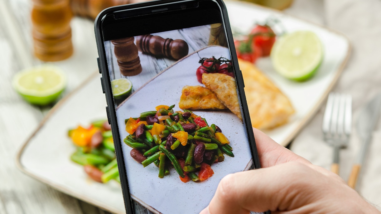 Taking photos of food