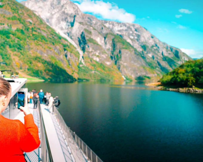 Bergen to Flåm Railway and Nærøyfjord UNESCO Cruise Guided Day Tour with Coach and Waterfall Stop