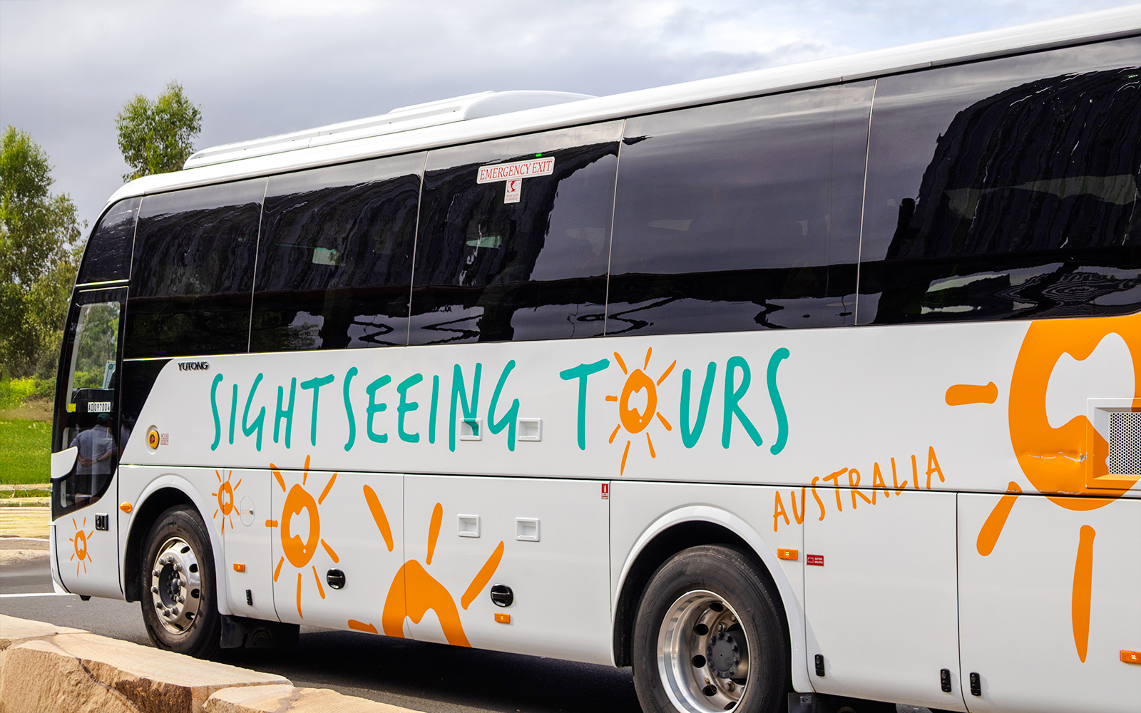 Tour bus for sightseeing in the Blue Mountains, Australia.