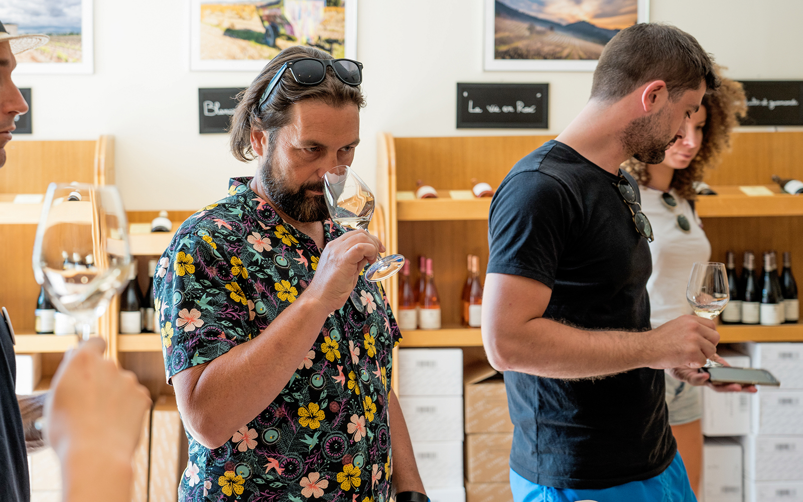 Wine tasting group in Bandol & Cassis winery.
