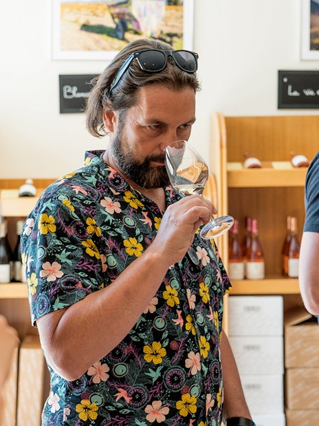 Wine tasting group in Bandol & Cassis winery.