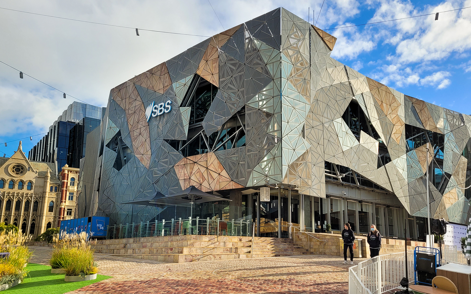Federation Square architecture in Melbourne on the Essential Melbourne Walking Tour.