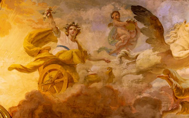 Galleria Corsini fresco depicting mythological figures and chariot.