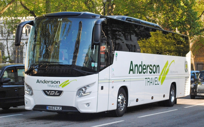 Tour bus for Harry Potter Studios and London film locations.