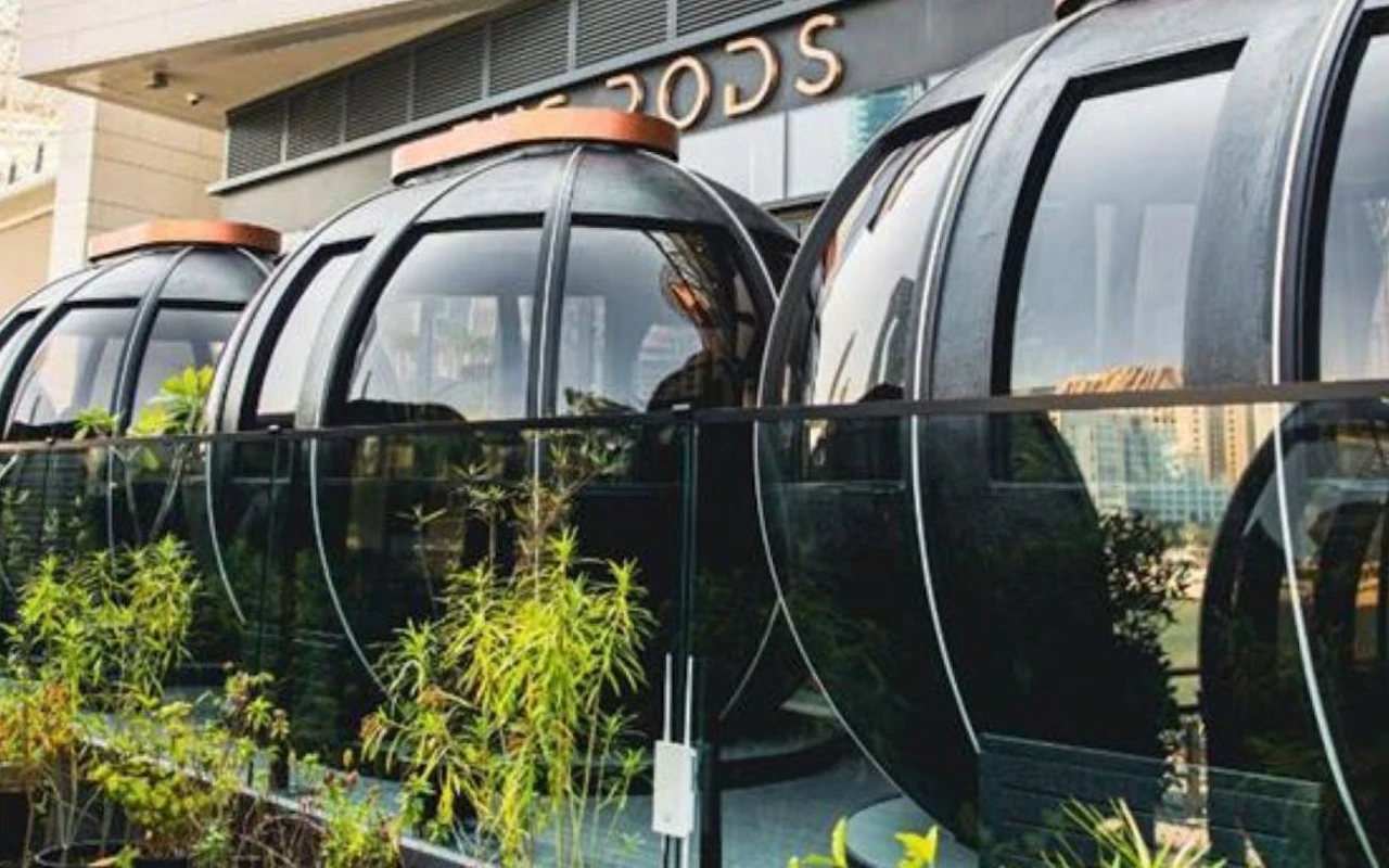 Privates Pod-Dinner-Erlebnis in Dubai mit einem 4-Gänge-Menü mit panasiatischen Gerichten und Blick auf die Skyline — 3