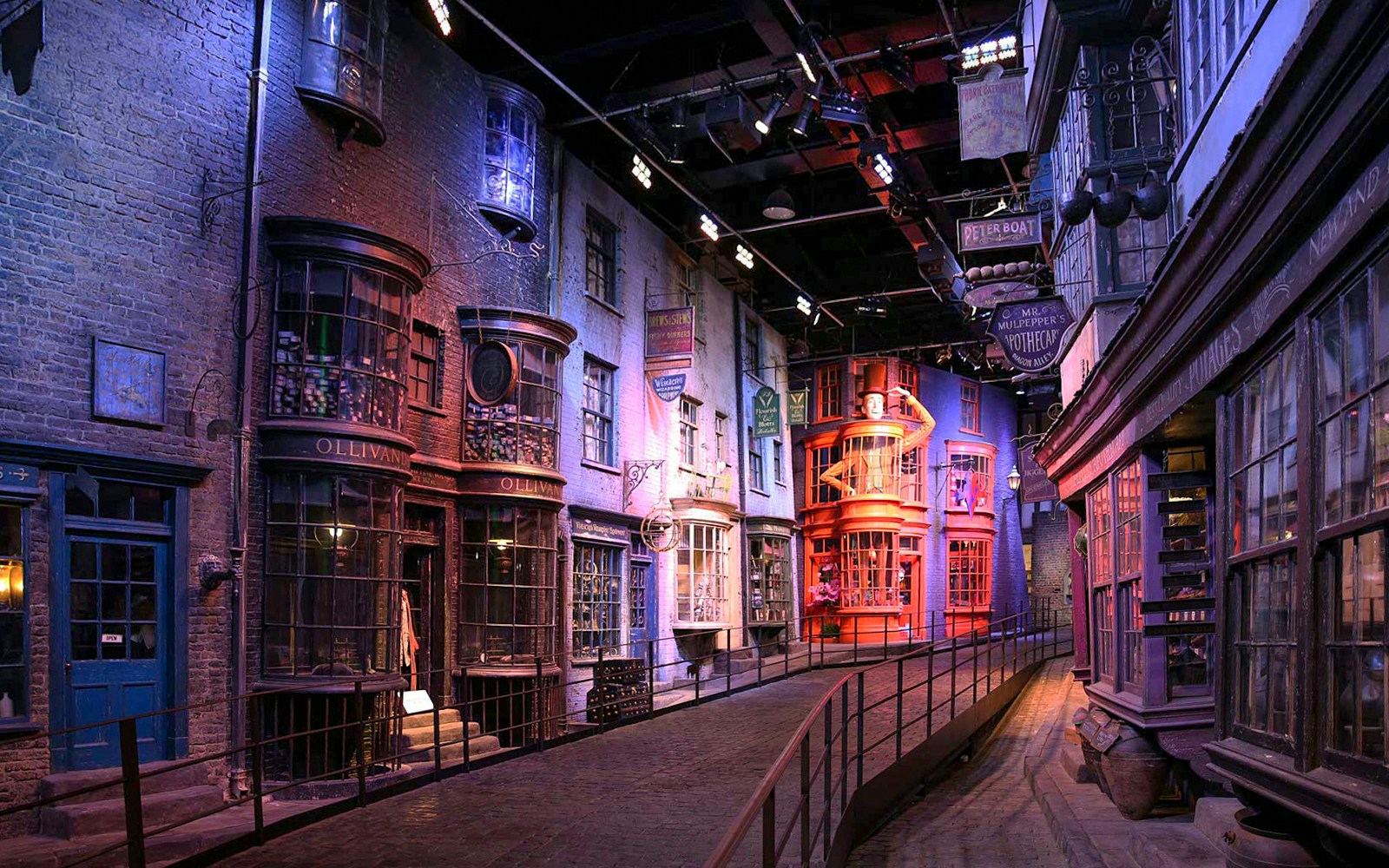 Diagon Alley set at Harry Potter Warner Bros. Studio Tour, London.