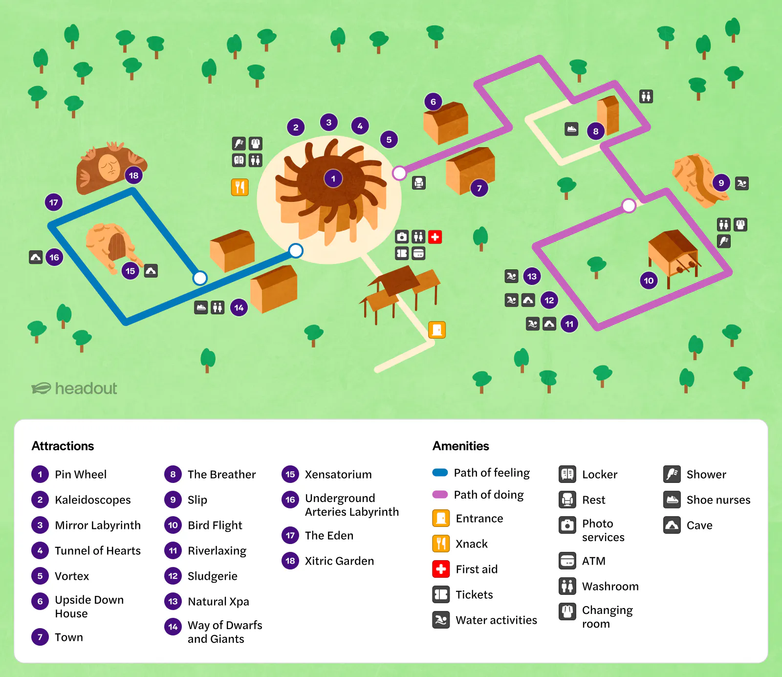 Xenses Park map