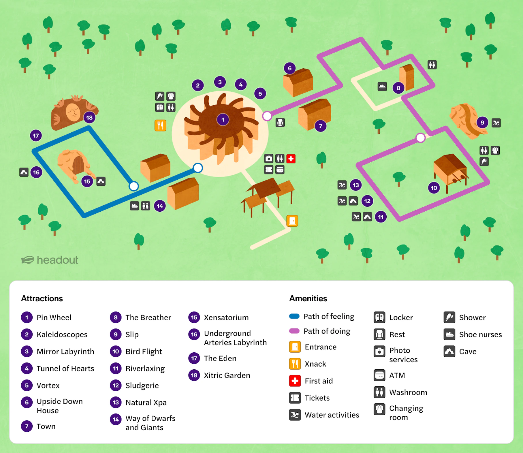 Xenses Park map