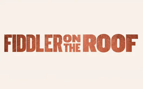 Fiddler on the Roof logo in bold red letters