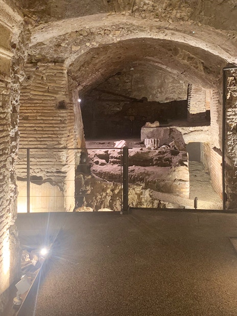 Underground passageway of Domitian Stadium in Rome.