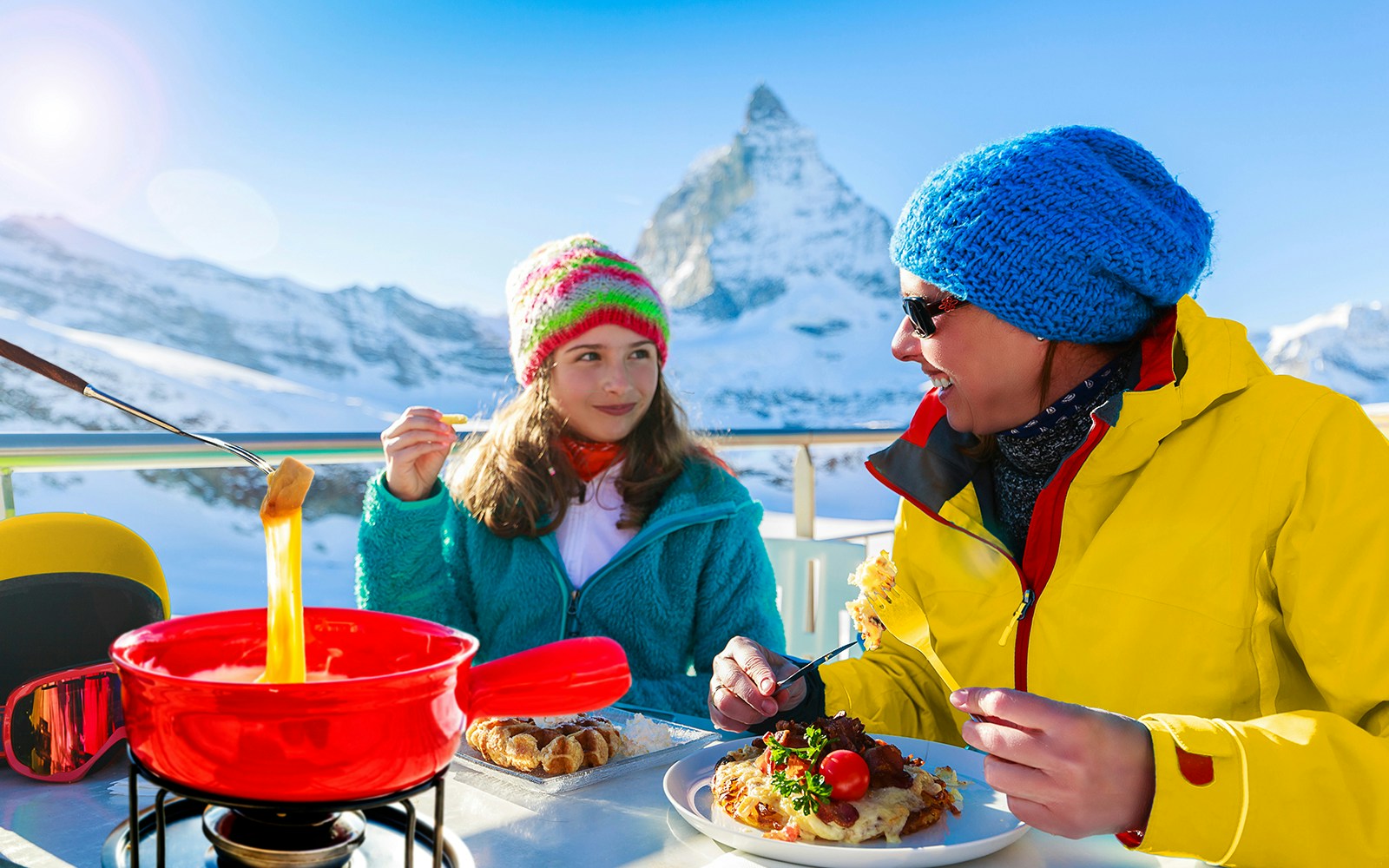 Gornergrat Mountain Restaurant serving traditional alpine food with scenic mountain views.