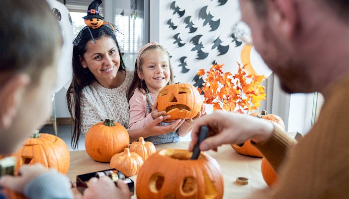 Participants enjoying halloween.