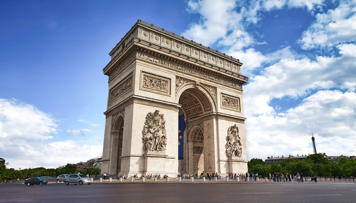Panoramic view of Arc de Triomphe, Paris