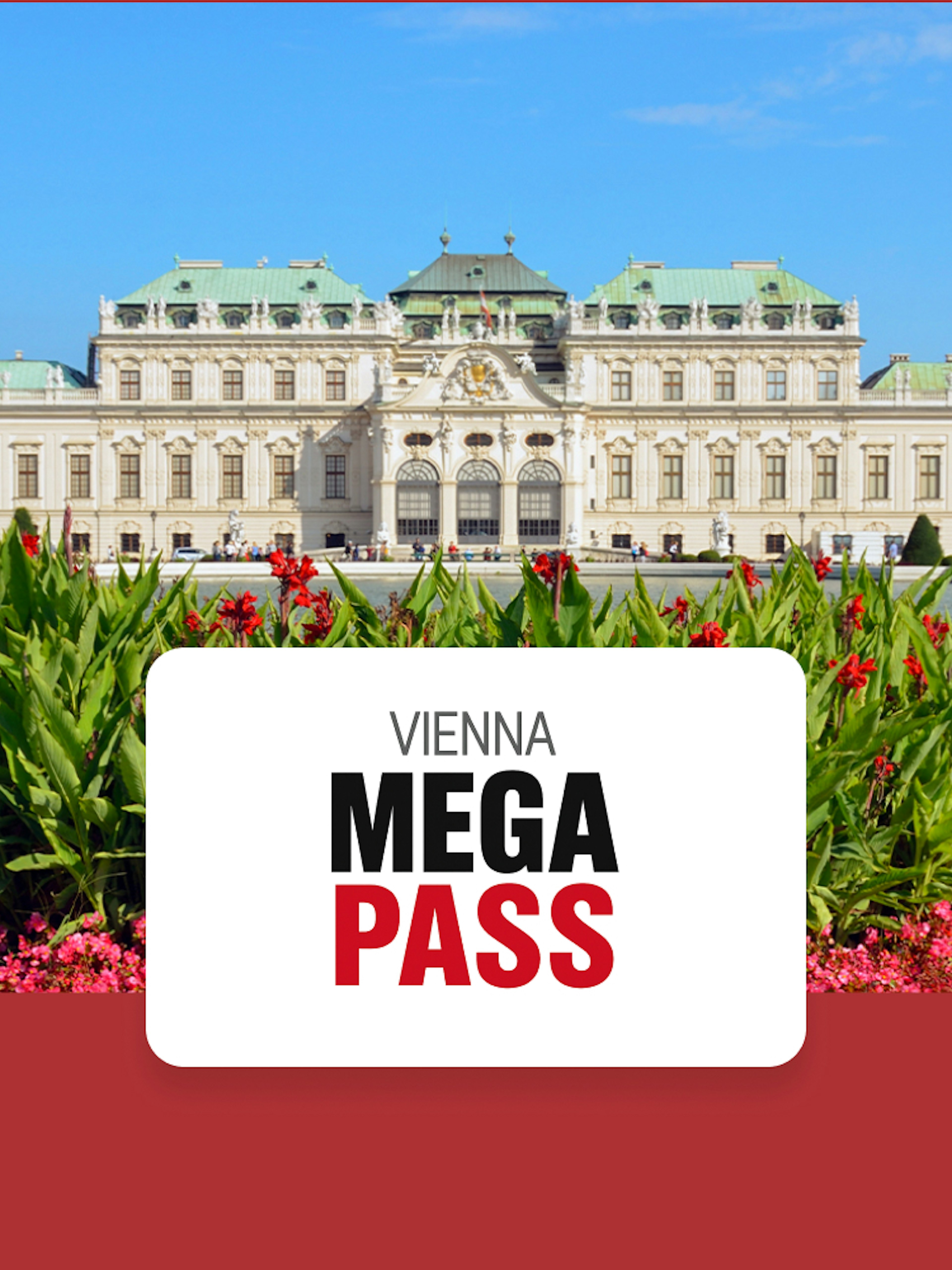 Upper Belvedere Palace in Vienna with gardens and fountain in foreground.