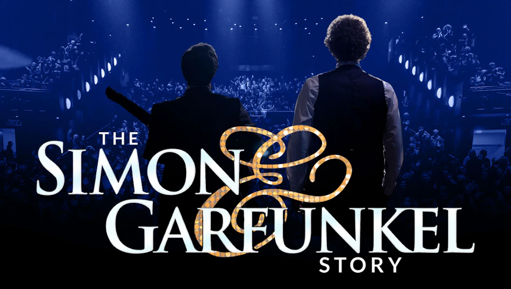 Silhouettes of performers on stage at The Simon & Garfunkel Story Westend show