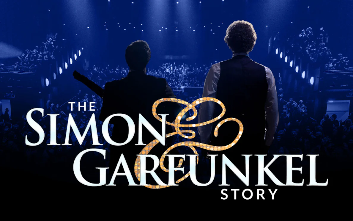 Silhouettes of performers on stage at The Simon & Garfunkel Story Westend show