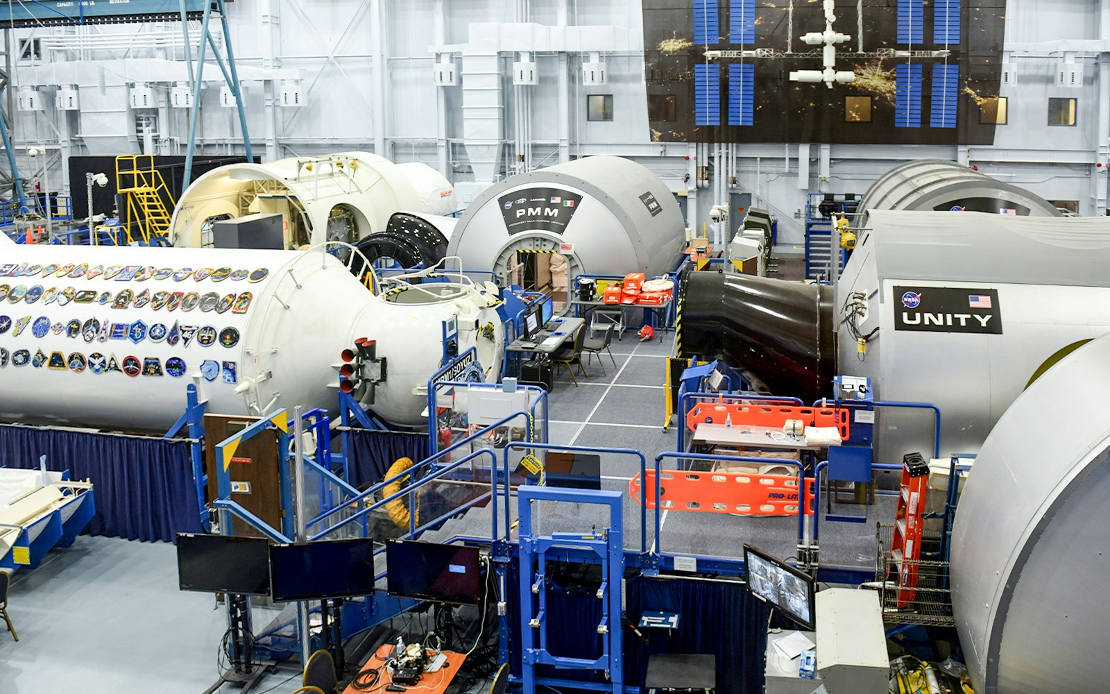 Astronaut Training areas accessed via NASA tram tour at the Houston Space Center.