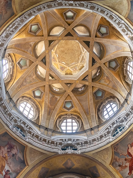 Royal Palace Museum dome with intricate frescoes and architectural details.