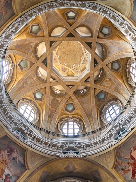 Royal Palace Museum dome with intricate frescoes and architectural details.