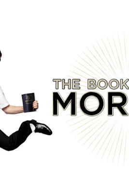 The Book of Mormon Brisbane tour promotional image with jumping performer