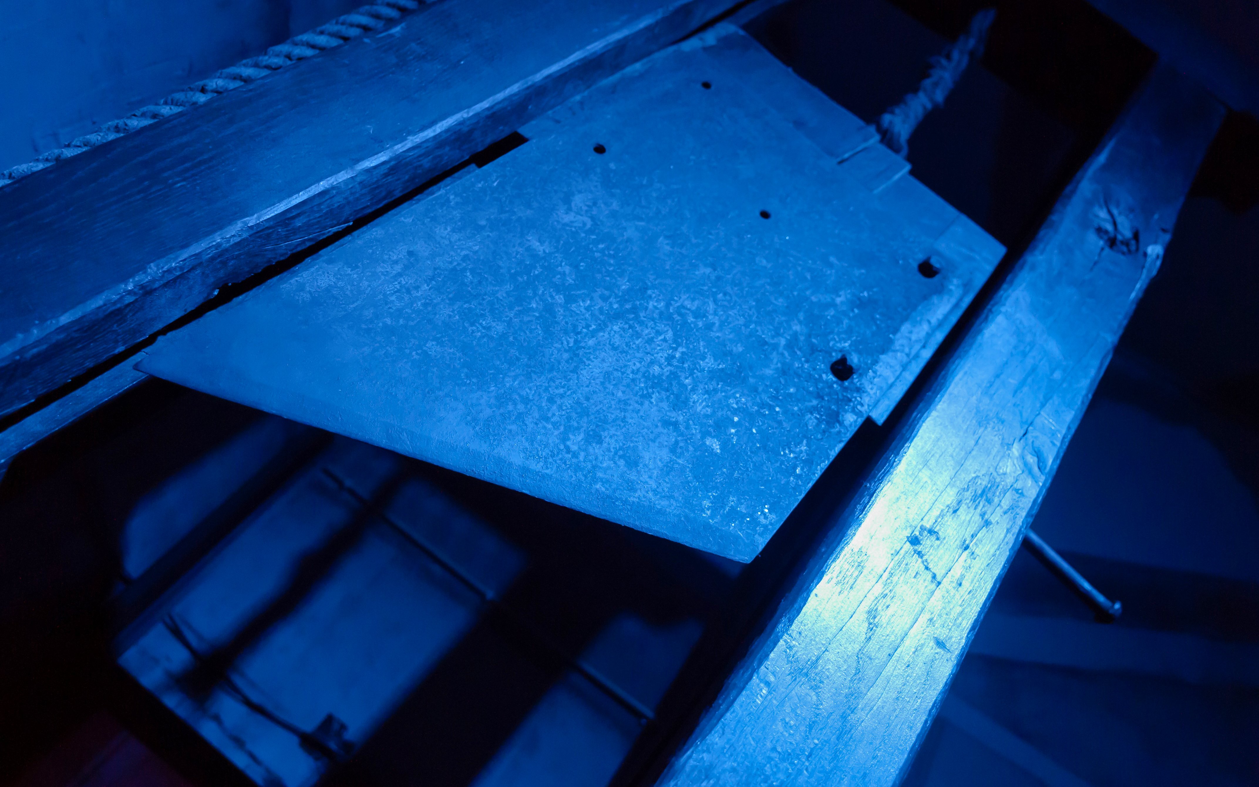 Guillotine exhibit at Madame Tussauds London.