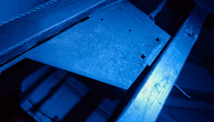 Guillotine exhibit at Madame Tussauds London.