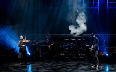 Musicians performing at Vivaldianno The Show in Theatre Hybernia, Prague.