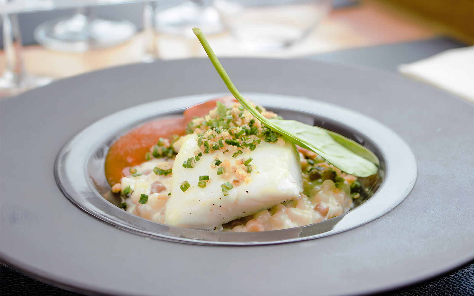 Gourmet dish served on Bustronome Paris tour.