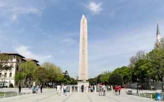 Obelisk of Theodosius in Istanbul's Sultanahmet Square, part of the Full-Day Istanbul Highlights Tour.