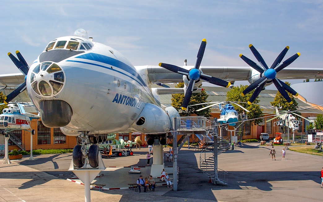 Antonov An-22 aircraft display at Technik Museum Speyer, Germany.