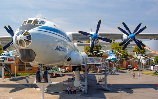 Antonov An-22 aircraft display at Technik Museum Speyer, Germany.