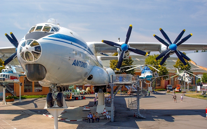 Antonov An-22 aircraft display at Technik Museum Speyer, Germany.