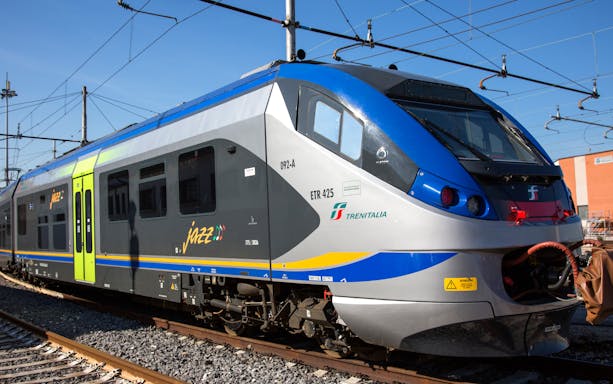 Train at Florence Santa Maria Novella Station, Italy.