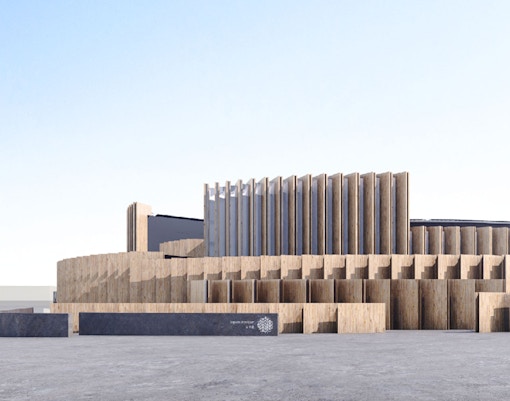 Japan Pavilion wooden structure at Expo 2025 Osaka, Kansai.