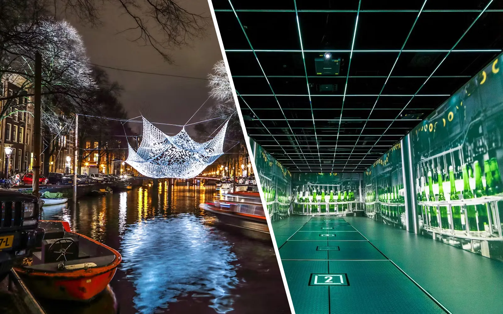 Combo: Amsterdam Light Festival Cruise with Free Drink & Dutch Snack + Heineken Experience Tickets