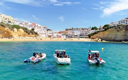 à partir de portimão : visite en bateau vers la grotte de benagil et la plage de marinha-5
