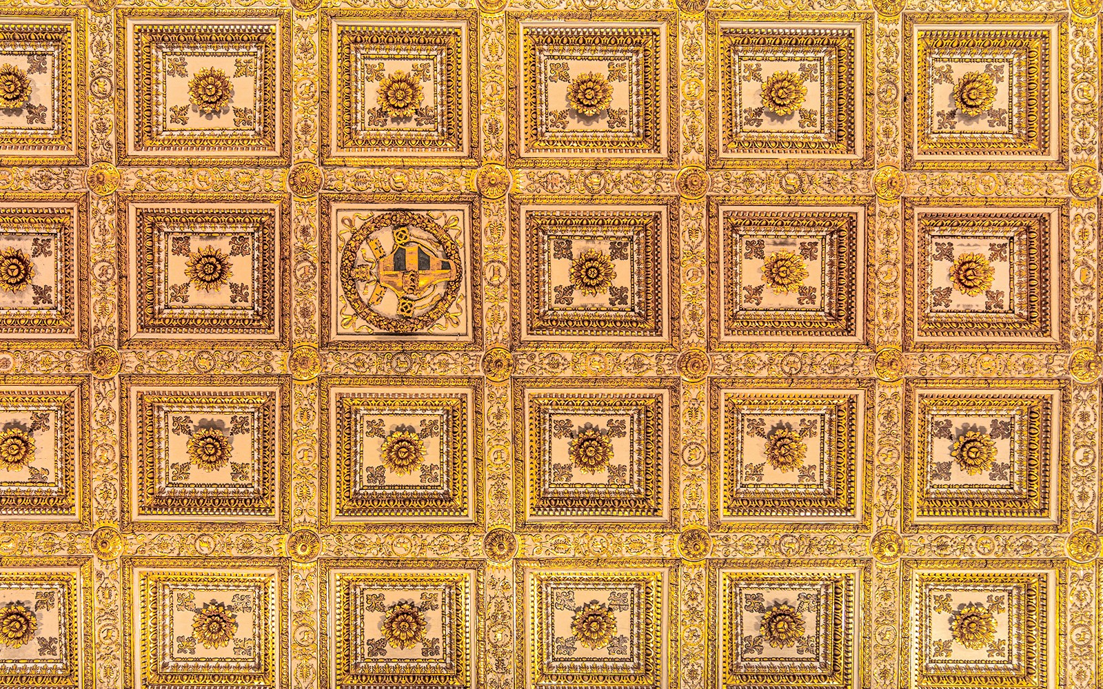 st mary major basilica's Coffered Ceiling