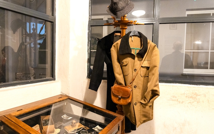 Coat and hat display at Schindler's Factory, Krakow, part of the Wieliczka Salt Mine tour combo.