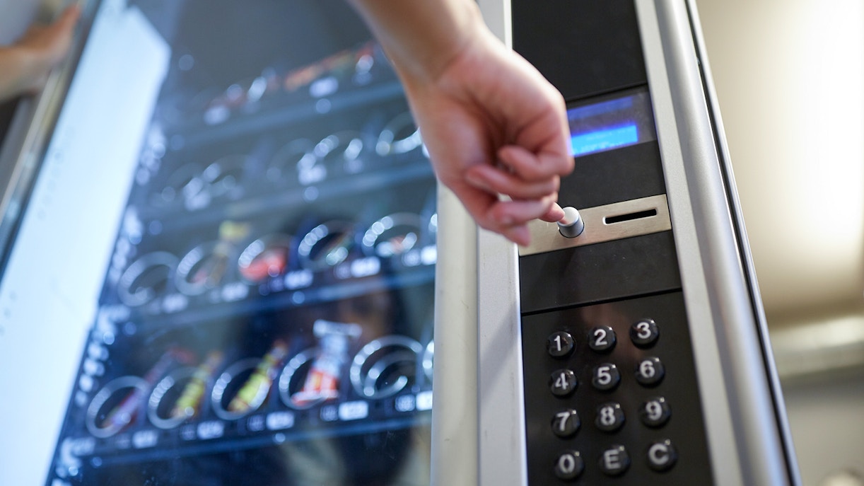 Vending machine on seine river cruise