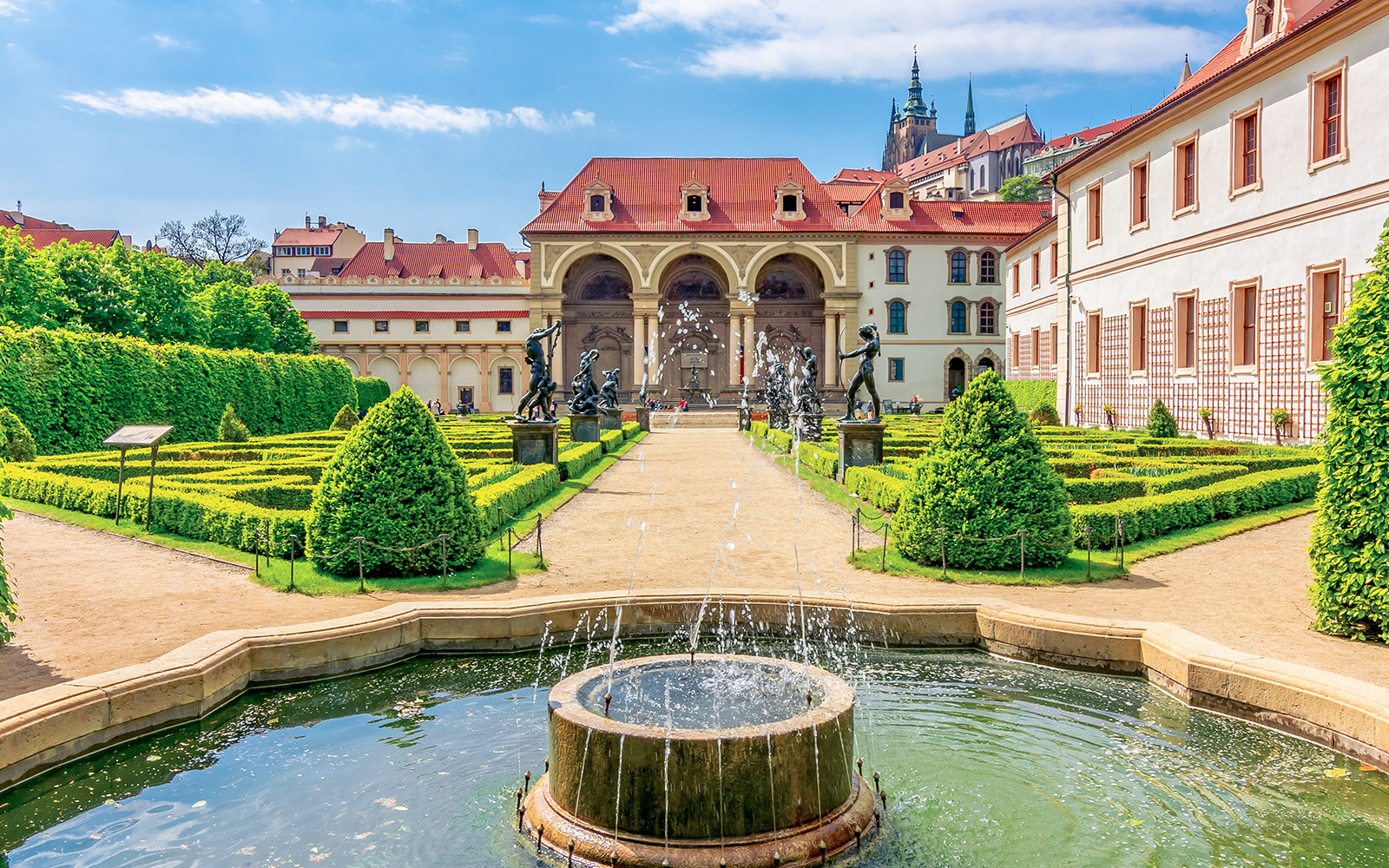 Wallenstein palace and gardens in Mala Strana, Prague, Czech Republic