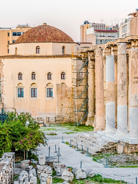 Ancient ruins and historic buildings in Athens, Greece, included in the Athens City Pass.