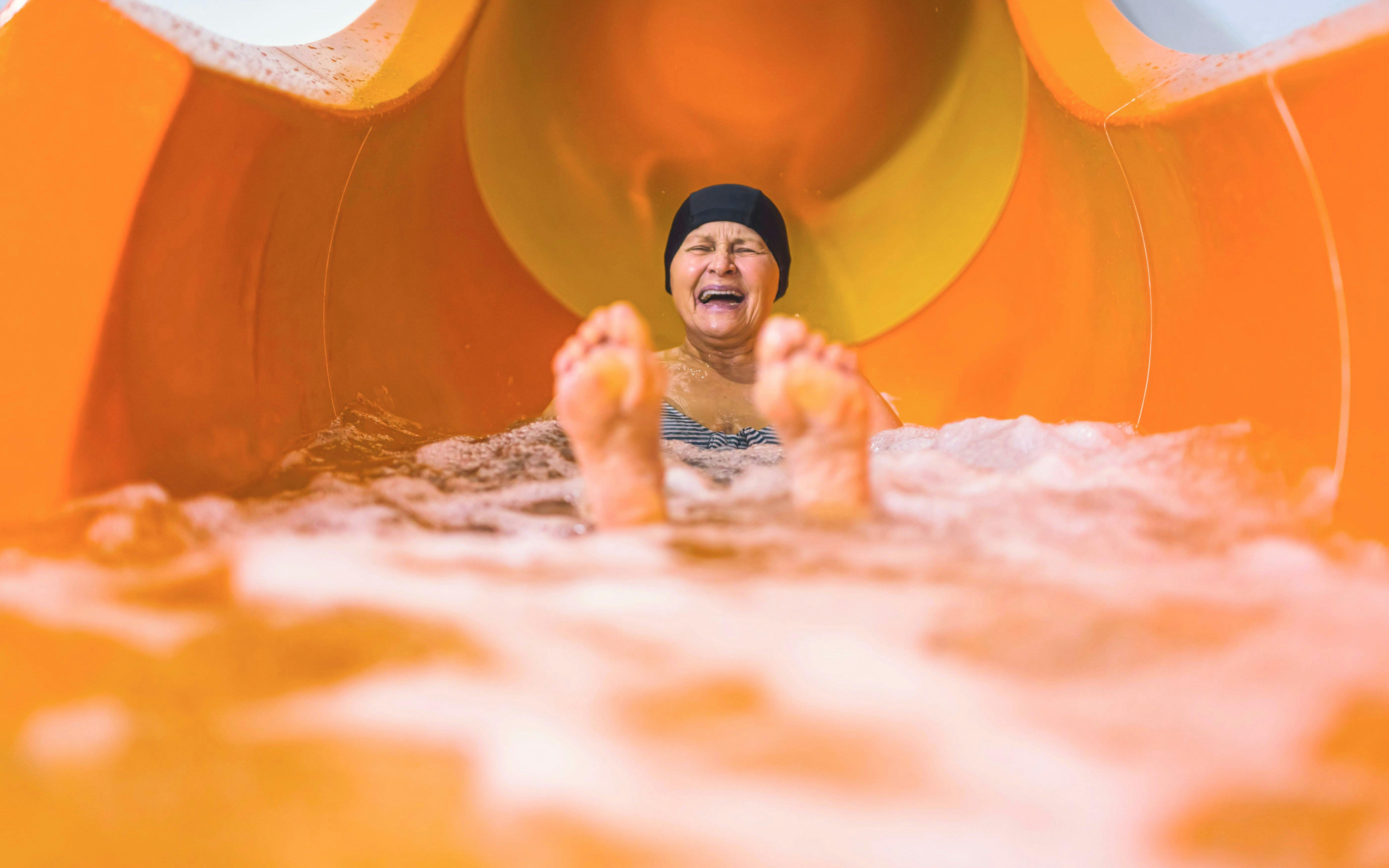 Water slide ride at Agadir Aqua Park.