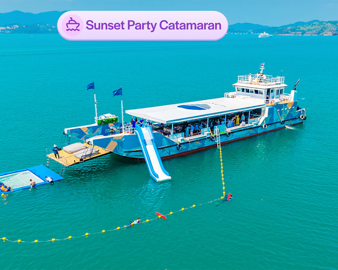 From Phuket: James Bond Island & Phang Nga Bay Sunset Cruise Tour by Luxury Catamaran with Meals & Transfers