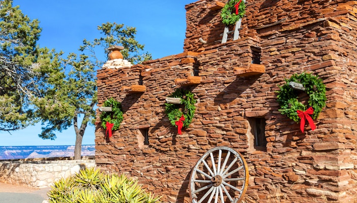 Hopi House in Grand Canyon National Park showcasing Native American architecture and cultural artifacts.